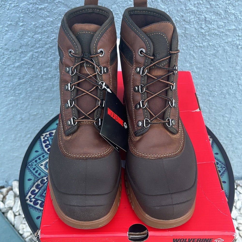WOLVERINE Men's Yak Insulated Steel-Toe 6" Boot Construction SIZE: 9.5